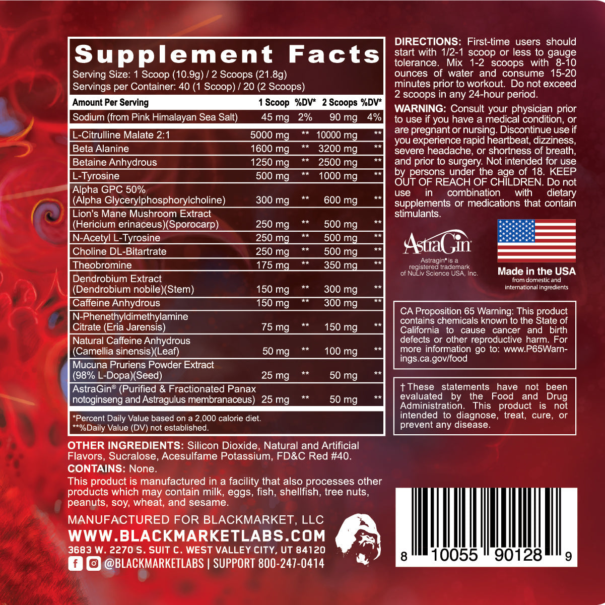 Black Market X Panda Supps Pre Pandas Blood