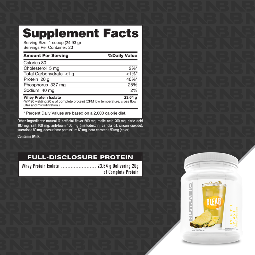 NutraBio Clear Whey - Strawberry Lemonade