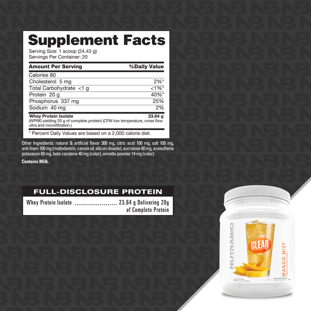 NutraBio Clear Whey - Strawberry Lemonade