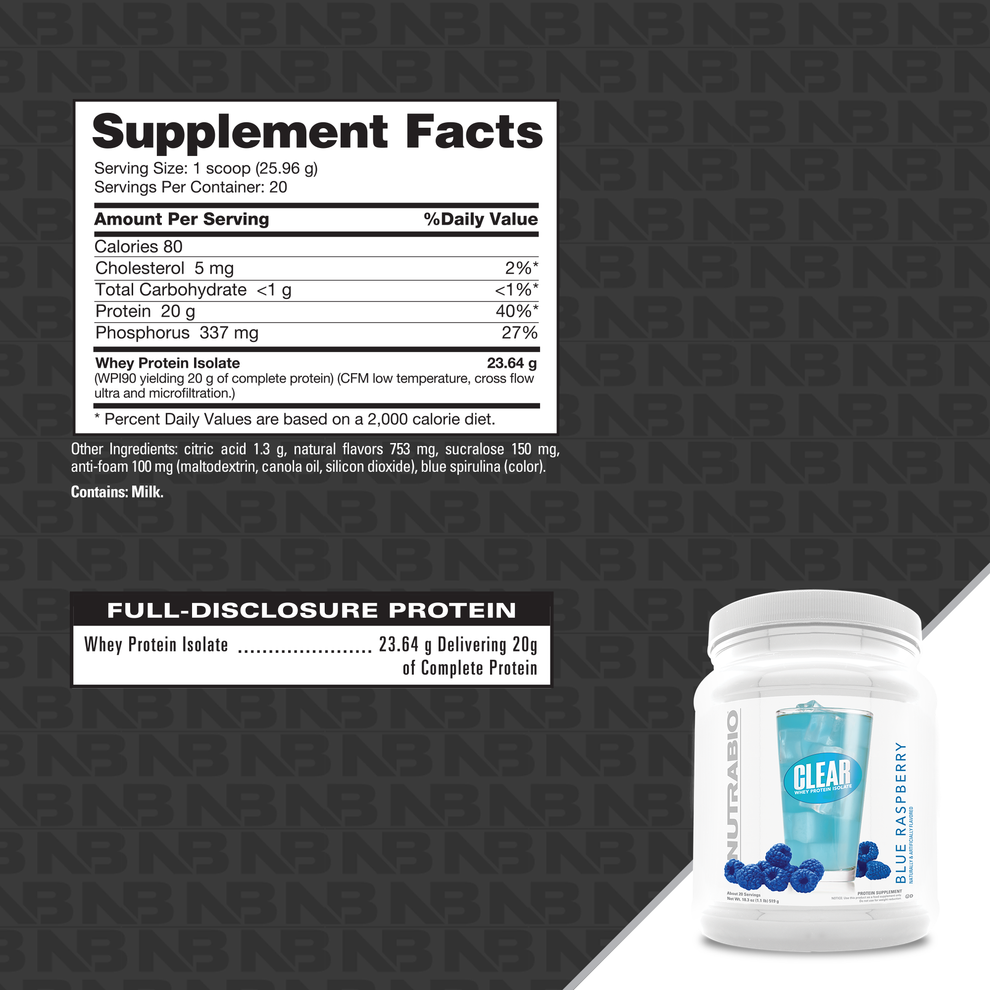NutraBio Clear Whey - Strawberry Lemonade