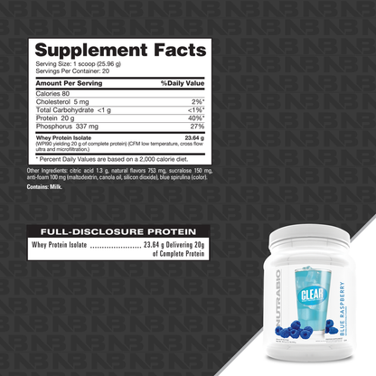 NutraBio Clear Whey - Strawberry Lemonade