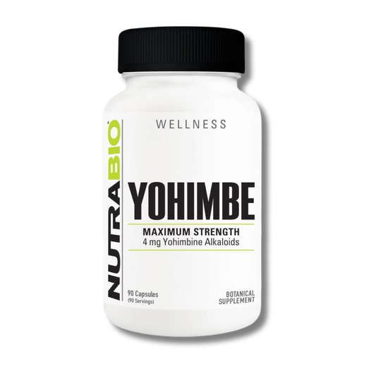 NutraBio Yohimbe (4mg) - 90 Capsules