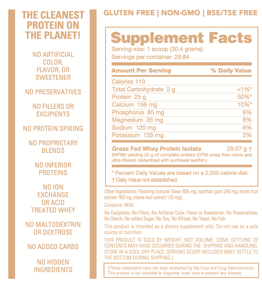 NutraBio Grass Fed Whey Protein Isolate Flex Nutrition