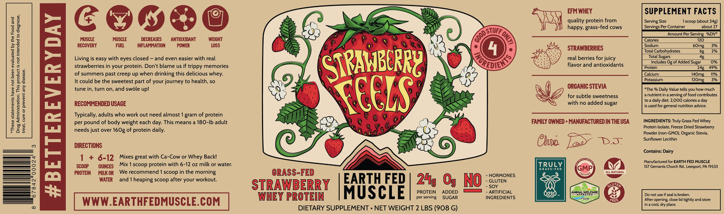 Earth Fed Muscle Grass-Fed Whey Protein - Ca-COW! Chocolate